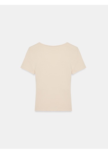 Dilvin 32758 V Yaka Kısa Kollu T-shirt-taş