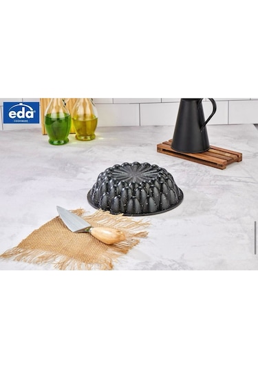 Doremcy Eda Granit Döküm Damla Tart Ve Turta Kalıbı Siyah