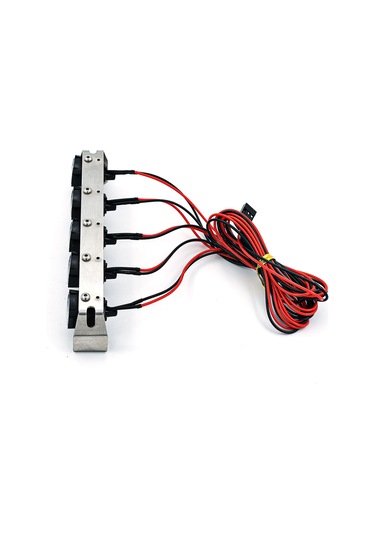 Kosona 1/10 Traxxas Trx-4 Ve Scx10 90046 İçin Siyah+gümüş 5 Led Işık Çubuğu Gerçekçi Gece Sürüşü