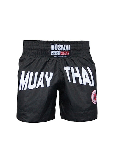 Dosmai Dijital Baskılı Muay Thai Müsabaka Şort Siyah Mts251