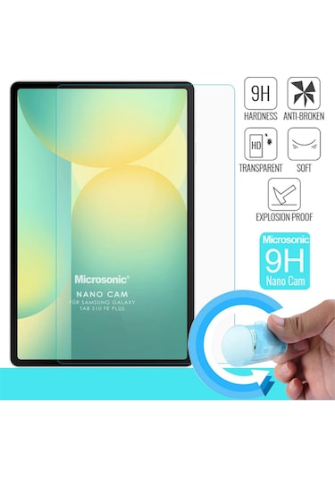 Microsonic Samsung Galaxy Uyumlu Tab S10 Fe Plus Nano Glass Cam Ekran Koruyucu