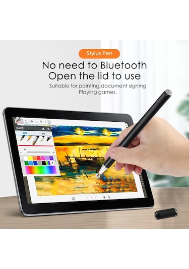 Jd02 Akıllı Tabletler Ve Cep Telefonları İçin Evrensel Manyetik Kalem Kapağı Pan Head Fiber Bez 2'si 1 Arada Stylus Kalem Kozmik Gri