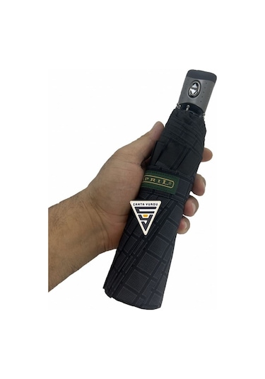 April A-216g A4 Su Geçirmez 10 Telli Tam Otomatik Şemsiye Siyah