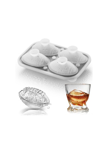 Reedark Basketbol Şekilli Silikon Buz Küpü Kalıbı - 4'lü Set, Kokteyl Ve Viski İçin Eğlenceli Buz Topları Çok Renkli