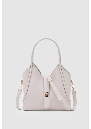 Shule Bags Cindy El Ve Çapraz Çanta Krem