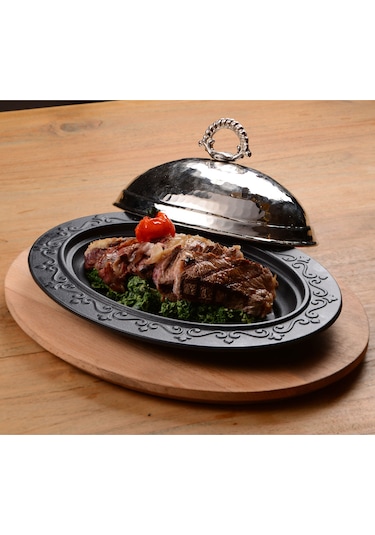 Lava Döküm Oval Döner. Kebap Tabağı. Ölçü 21x16cm.