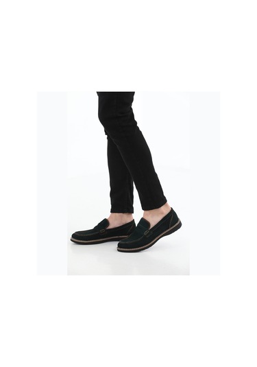 M.Karaca Hakiki Deri Ortopedik Klasik Erkek Ayakkabı Yeşil