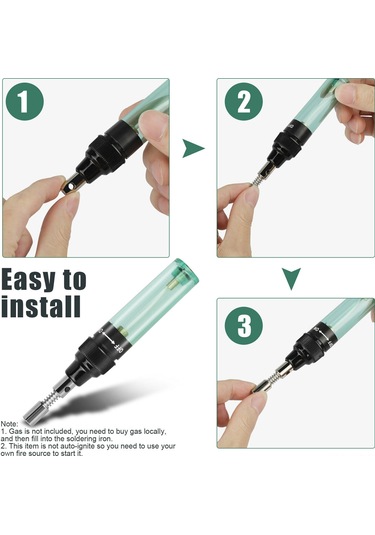 Youtek Ev İçin Taşınabilir Gaz Lehim Makinesi - Uçak Kalem Tipi Tamir Aleti 3'ü Bir Arada Kaynak Gereci