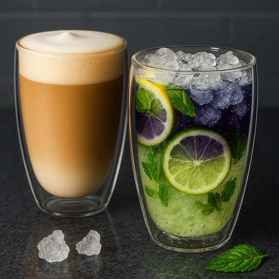 Cnglass İçecekler İçin Çift Camlı 300 Ml Yüksek Bardak 2 Adet. 7473064 Beyaz