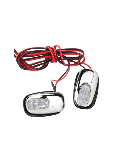 Kırmızı 1 Çift Otomatik Ön Cam Ön Cam Led Işık Püskürtme Jet Nozulu Silecek Yıkama Lambası