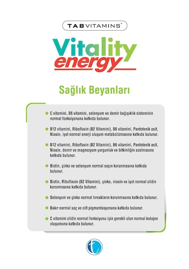 Tabvitamins Vitality Energy Multivitamin Multimineral 60 Tablet
