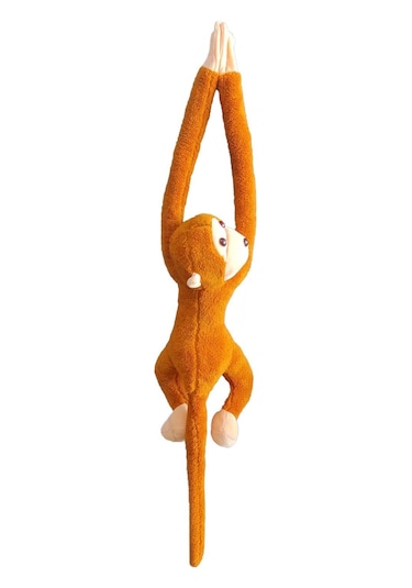 Sevimli Peluş Maymun Oyuncak , Elleri Yapışabilen 70 Cm Kahverengi