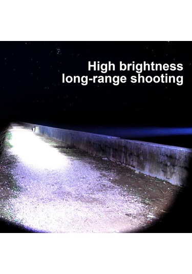 Led Far Açık Gece Balıkçılık Far El Feneri Kamp Yürüyüş Siyah Siyah