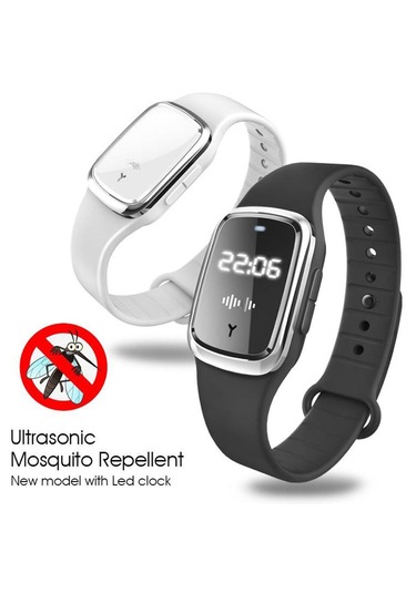 Dolıty Anti Böcek İzle Ultrasonik Kovucu Bileklik Siyah Siyah