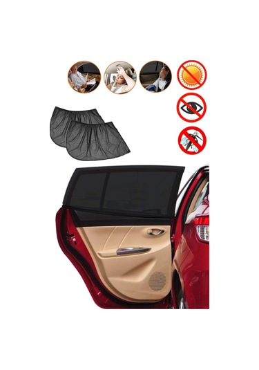 Yan Cam Güneşlik Perde Oto Araç Güneşlik Anne Bebek Emzirme Perdesi 2 Adet Mahremiyet Sağlar