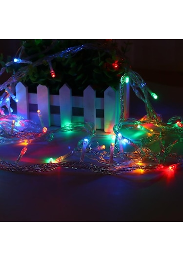 Renkli Led Ağaç Işıklandırma 100 Ampüllü Led Işık İp Led Işık