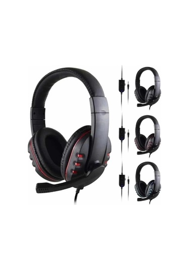Bfs Oyuncu Kulaklığı Kulak Üstü Kablolu Stereo Mikrofonlu Yumuşak Kulak Yastığı