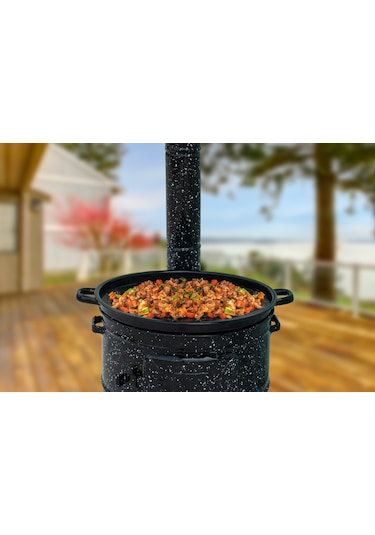 Conforde Emaye İki Kapaklı Mangal, Saç Kavurma Ve Kamp Sobası