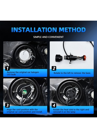 Led Far Ampülleri, 25000lm 90w Süper Parlak Mercek K21710