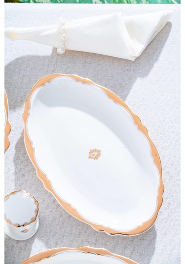 Caroline 12 Kişilik 58 Parça Porselen Yemek Takımı Beyaz