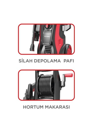 Torima Hpc-01 Sarı Yüksek Basınçlı Oto, Halı, Bahçe Temizleme Ve Yıkama Makinesi 2000w, 150 Bar Sarı