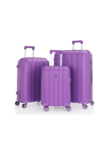 Mçs Üçlü Polipropilen Valiz Seti V305 S18y100033-set 00014 Mor