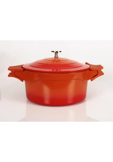 Arow Pink More 7 Parça Döküm Tencere Seti Turuncu Pm-0069