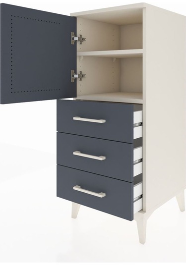 Hyperion Komodin 2 Raflı 3 Çekmeceli Tek Kapaklı 44x44x106 Ay... Aytaşı