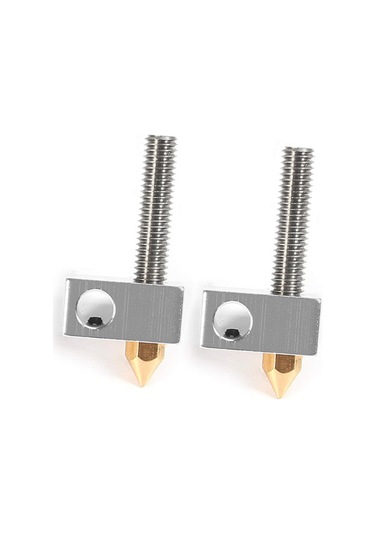 Takım Pirinç Nozul Ekstruder Baskı Kafası Gümüş 0.4 Mm 2 Adet