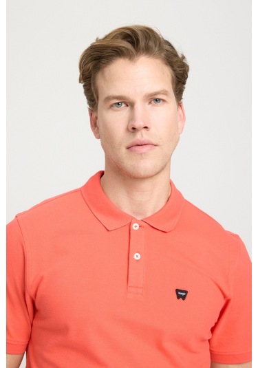 Regular Fit Normal Kesim Polo Yaka %100 Pamuk Mercan Rengi Tişört W7D5K4XX2T512 Coral
