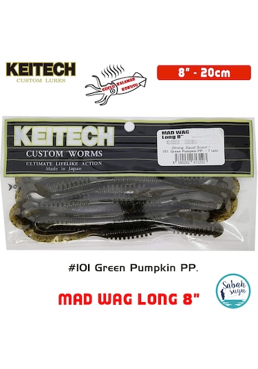 Keitech Mad Wag 7 Green Pumpkin PP