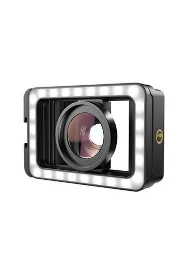 4k Hd 15x Makro Lens Led Dolgu Işığı Telefon Kamera Lens Aparatı