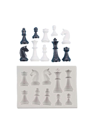Satranç Taşı Silikon Kalıp 3d Uluslararası Satranç Reçine Kalıbı Diğer