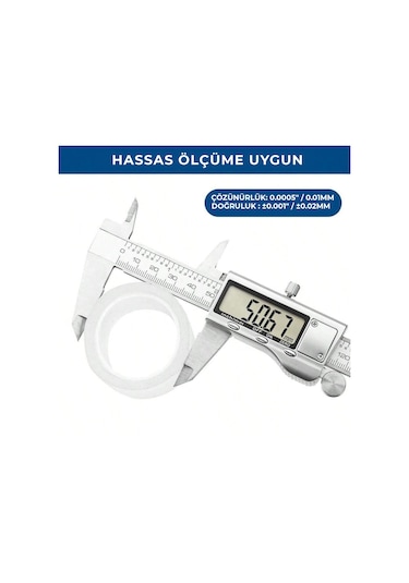 Paslanmaz Çelik Dijital Göstergeli Kumpas 150mm Kalınlık Ölçer