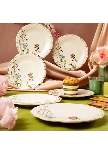Fecra Doğa 6 Parça Pasta Tabağı Seti