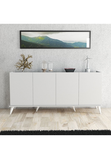1602 Elegante 180 Cm Modern Konsol Beyaz
