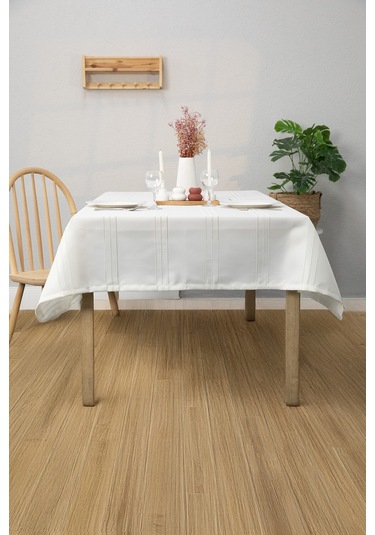 Neva Leke Tutmaz Masa Örtüsü 160x220 - Ekru Ekru
