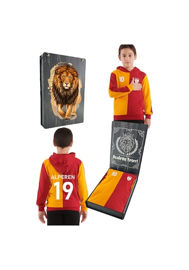 Galatasaray İsme Özel Metin Oktay Çocuk Sweat Kutulu 001