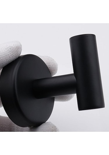 Tutucu Saklama Paslanmaz Mutfak Monte Leezsing Kancası Kancası Kancası Kancaları Kanca Havlu Havlu Duvara Çivisiz/delme Çelik Askısı Askı Ce Siyah Siyah