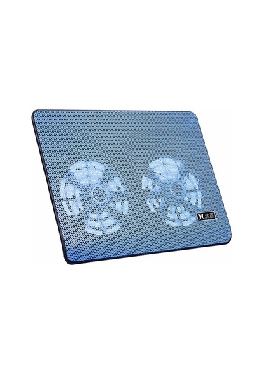 Didadodo Yüksek Performanslı Çift Fanlı Dizüstü Soğutucu - 17 İnç Altı Bilgisayarlar İçin Usb Portlu Mavi, Küçük Boyutlu Tasarım