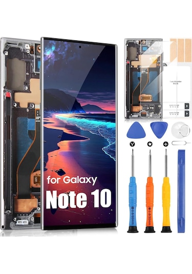 Samsung Galaxy Uyumlu  Note 10 N970 Oled Lcd Ekran Dokunmatik Silver Renk