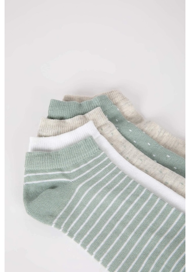 Defacto Kadın 5'li Pamuklu Puantiyeli Çizgili Patik Çorap Y6670AZNSKR1 Çok Renkli Defacto Kadın 5'li Pamuklu Puantiyeli Çizgili Patik Çorap Y6670AZNSKR1 Çok Renkli