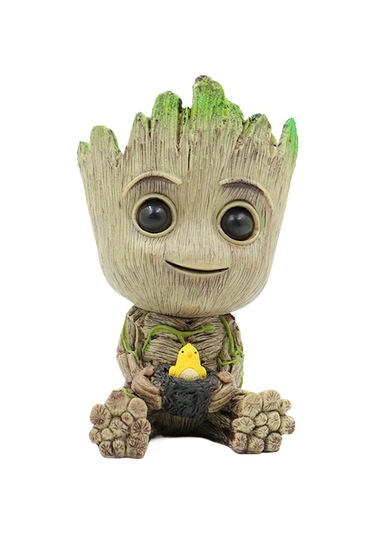 Hqgoodstore Yeni Akvaryum Peyzaj Aksesuarları Reçine Pnömatik Akvaryum Dekorasyon Groot Treehouse Galaxy Koruyucu Saksı