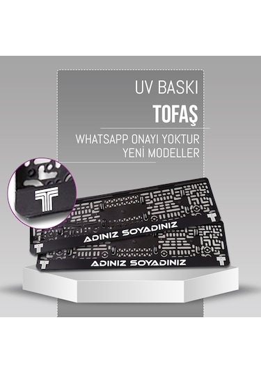 Tofaş Plakalık, 2 Adet Premium Uv Baskı, Plakalıkhane