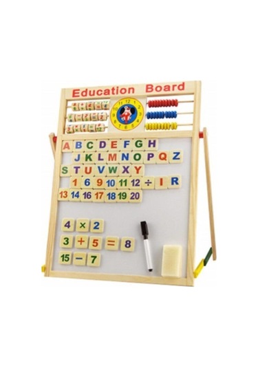 Çocuk Manyetik Yazı Tahtası Ahşap Eğitim Türkçe Matematik Öğrenme