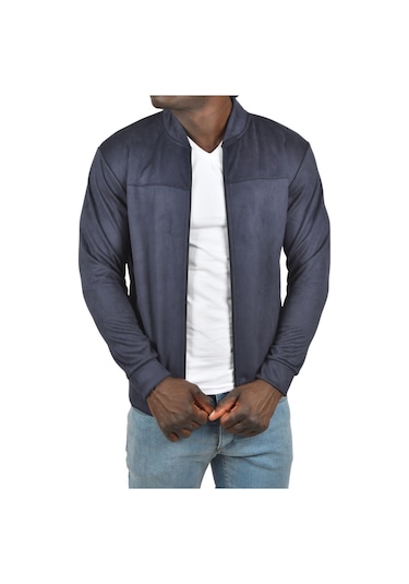 Deepsea Erkek Lacivert Fermuarlı Süet Mont 2504334 Lacivert