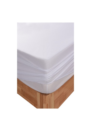 Altın Karma 200x200 Cm Fitted Alez Çift Kişilik Sıvı Geçirmez Micro Kumaş Beyaz