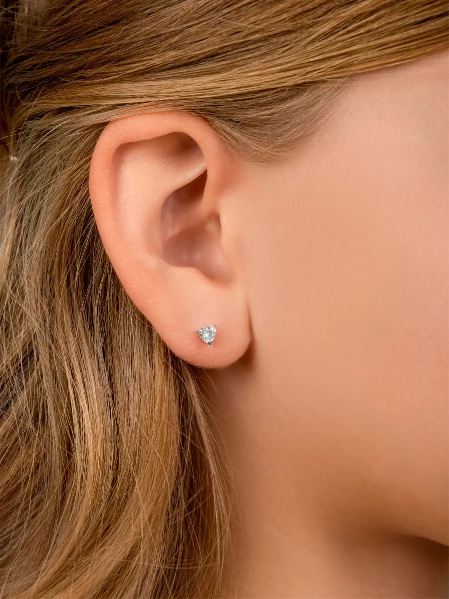 Veronika Jewelry Factory 925 Ayar Gümüş Küpe Kalpli Çiviler 43963307 Diğer