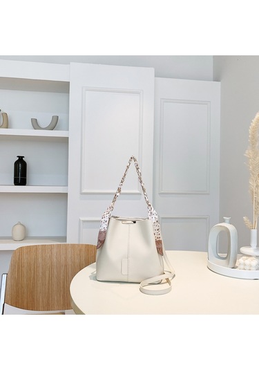 Kadın Günlük Seyahat Çantası, Kadın El Çantası, Postacı Çantası, Su Geçirmez Kadın El Çantası, Pu Deri Üniversite Tarzı Alışveriş Çantası Beyaz Diğer