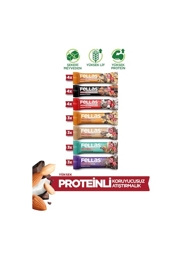 Fellas 24 Adet Protein Bar Süper Karma Kutu